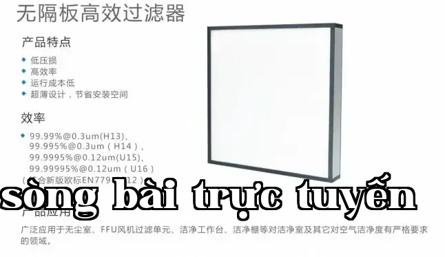 Bộ lọc hiệu suất cao không có tấm ngăn